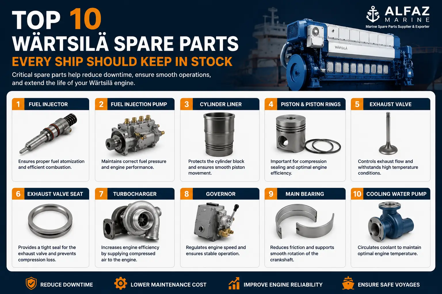 Top 10 Wärtsilä Spare Parts Every Ship