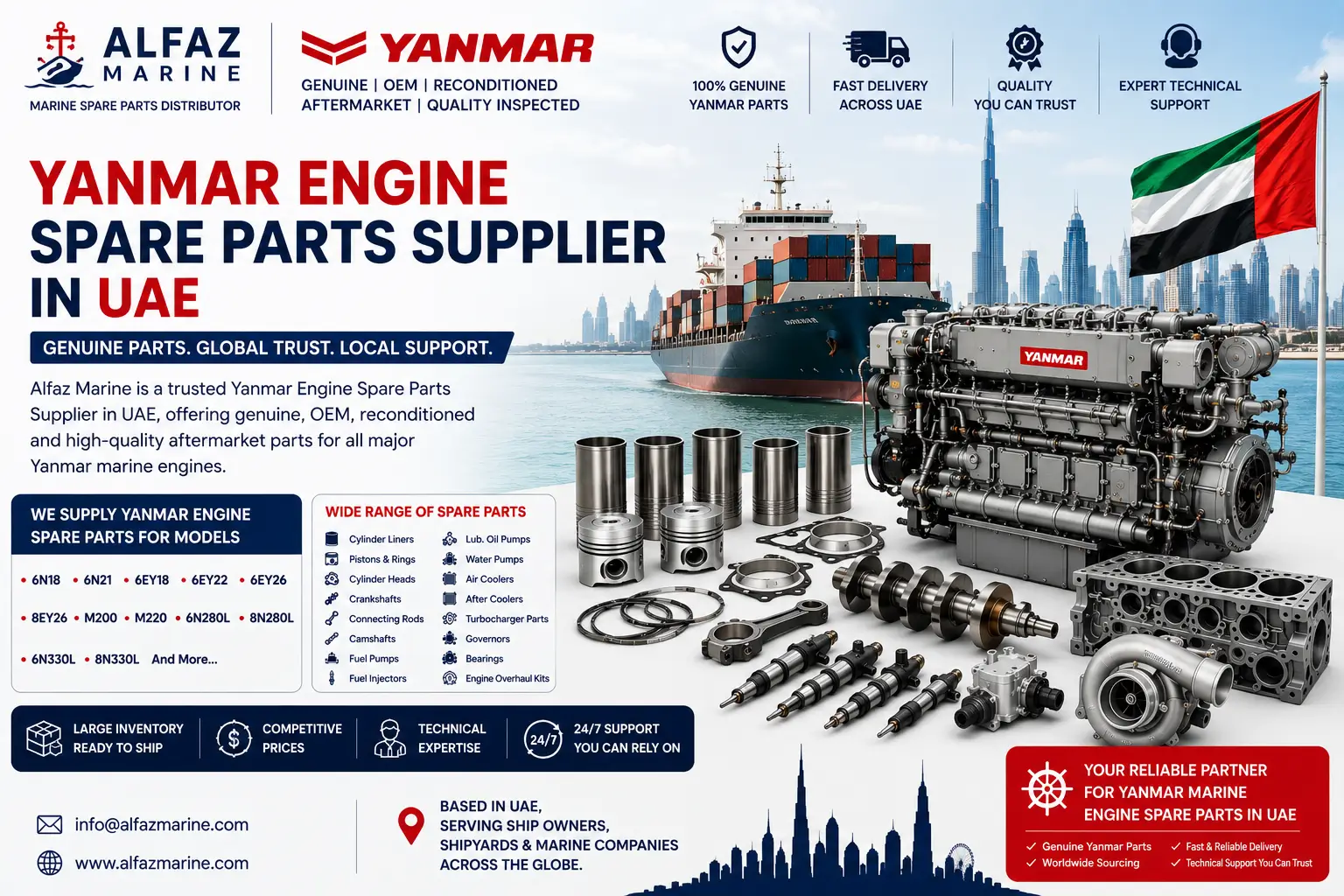 Yanmar Engine Spare Parts Supplier in UAE