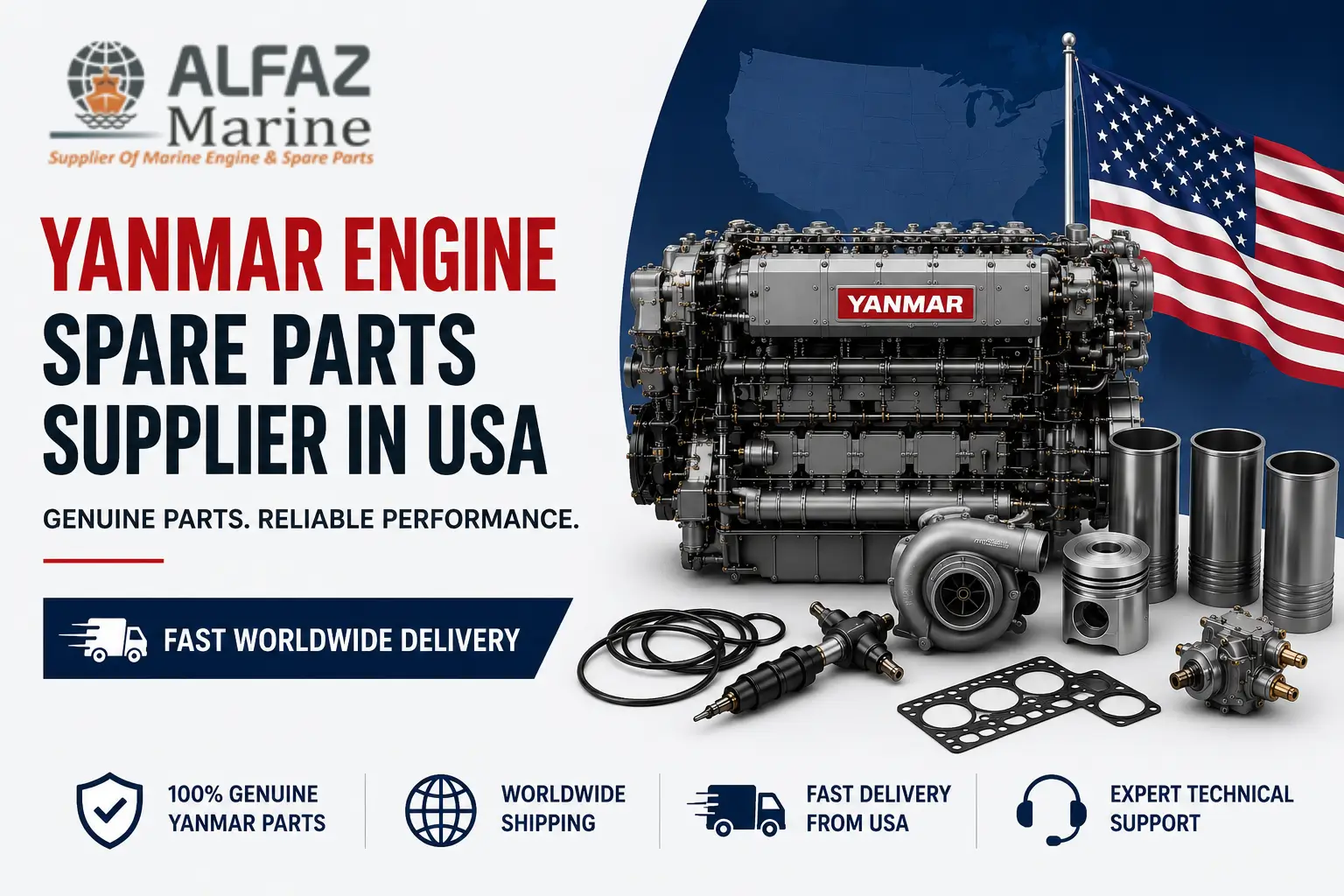 Yanmar Engine Spare Parts Supplier In USA